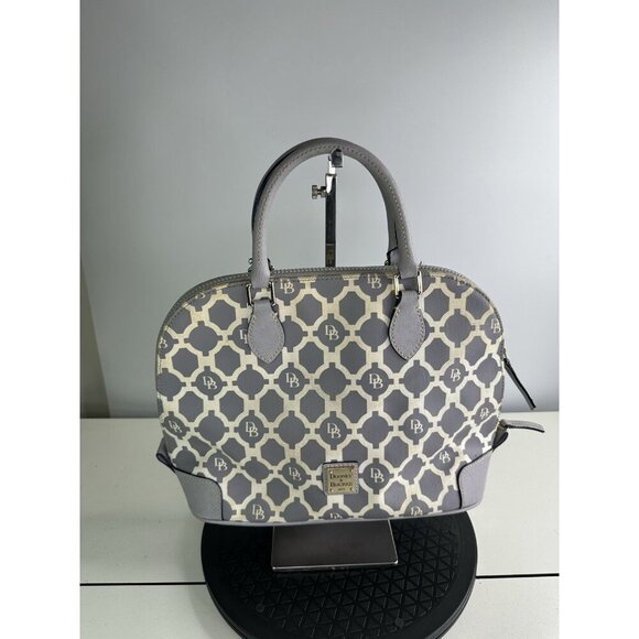 Dooney & Bourke Handbags - Dooney & Bourke Sanibel Gray Lattice Design Satchel Bag